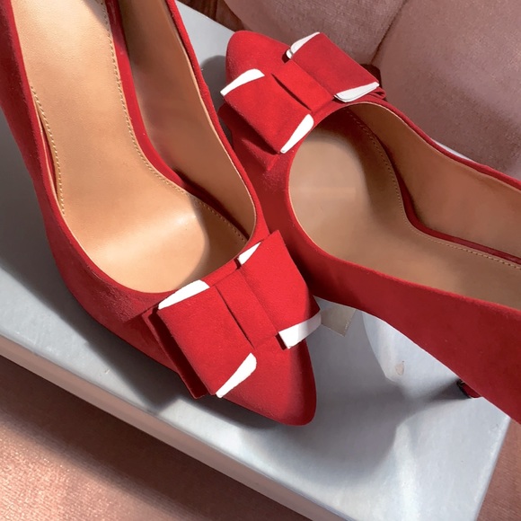 Red 4” heel with bow ▪️ - Picture 6 of 7